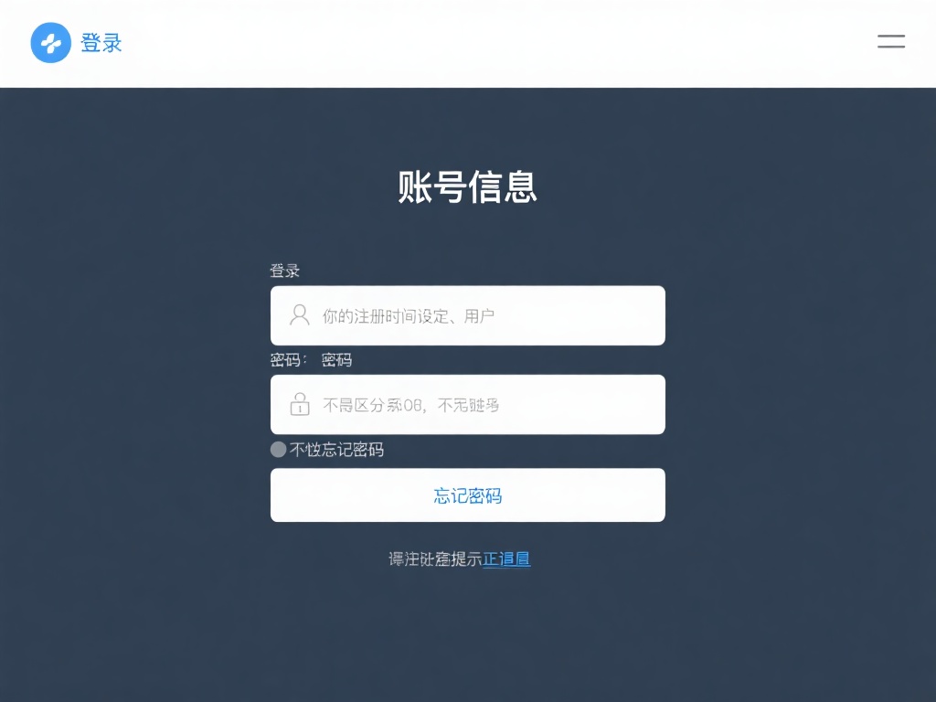 输入账号信息
在登录页面，输入你在注册时设置的用