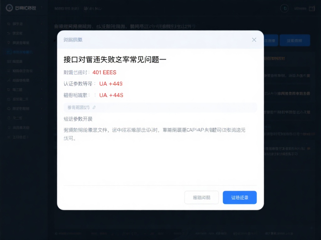 接口调用失败是最常见的问题之一，可能是由于网络不稳